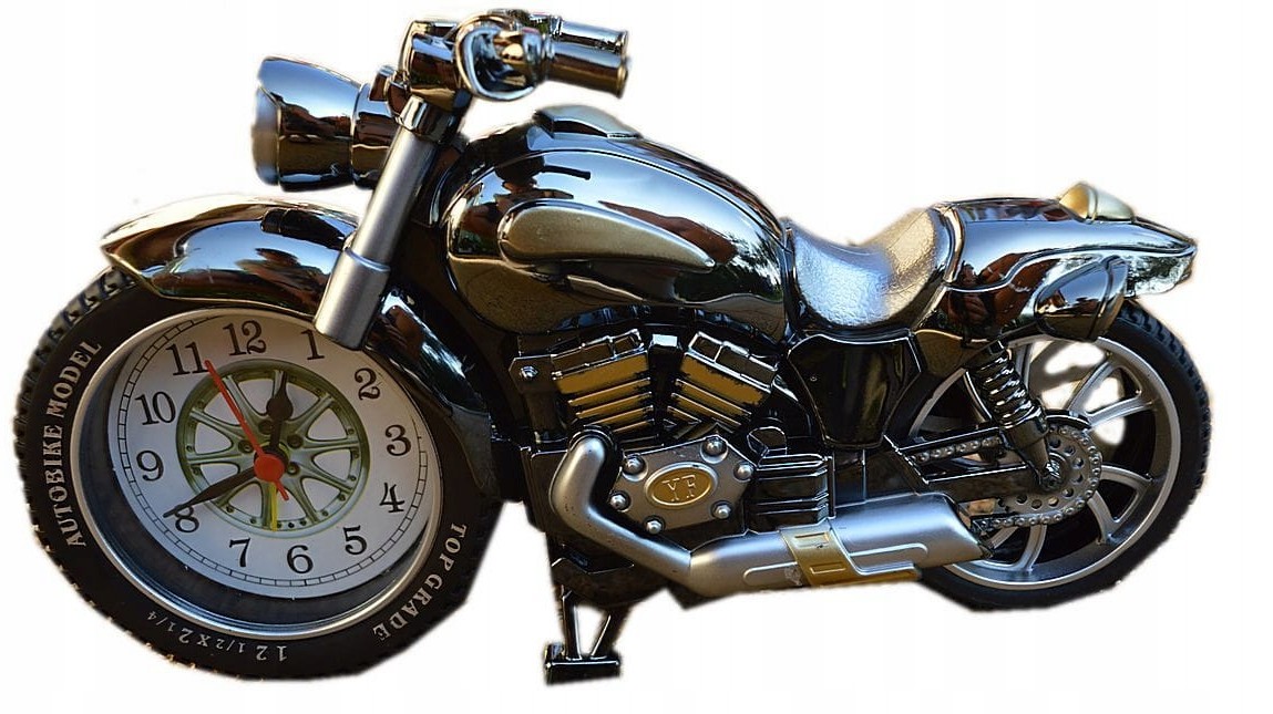 Motor Motocykl Duży Chopper Zegar Budzik
