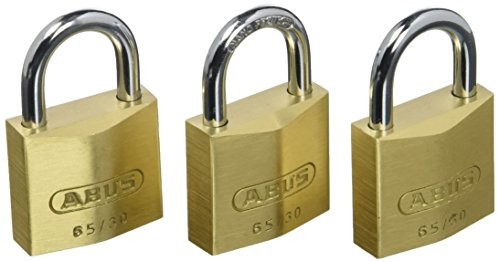 Abus ABUS 35118 Kłódka 65/30 3 sztuki z mosiądzu 30 MM