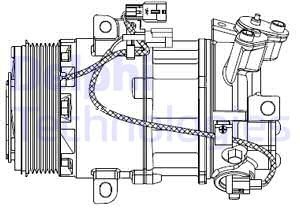 DELPHI Kompresor, klimatyzacja CS20550 CS20550