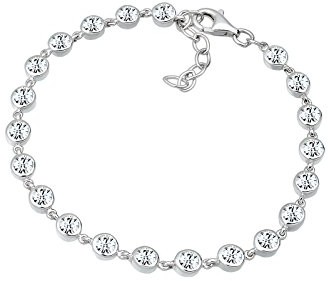 Elli Premium damska bransoletka Biały  srebro 925 rodowane kryształ biały szlif okrągły, srebro, srebro 0212721712_18