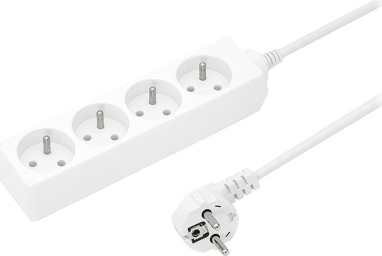 Jonex przedłużacz 4 gniazda 16A 3m biały PS-470 3,0m/3x1,5 PS-470 3,0m/3x1,5