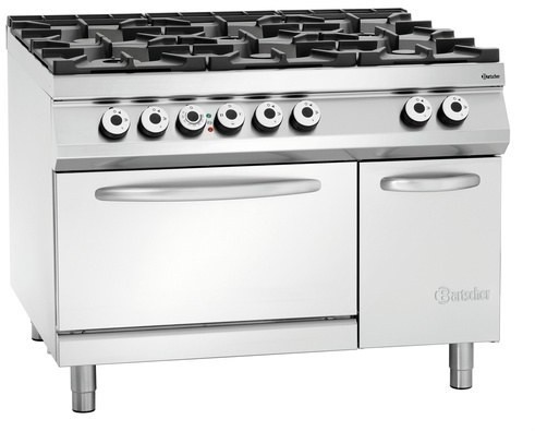 Bartscher 6-PALNIKOWA KUCHNIA GAZOWA +PIEKARNIK GAZ. 2/1 GN 2952291