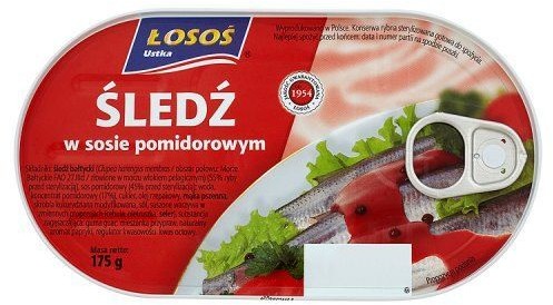 Łosoś Śledź w sosie pomidorowym 175 g Ustka