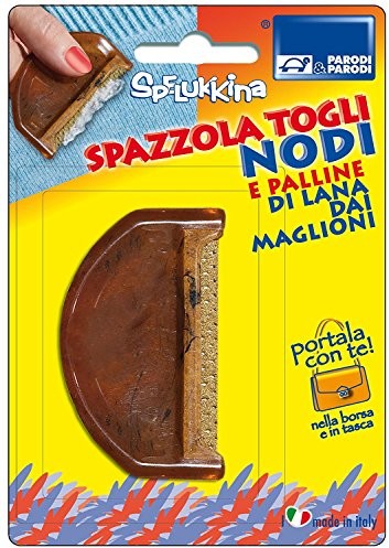 Parodi & Parodi parodi & parodi spelukkina pleśni usunięcie węzeł szczotka do ubrań bez mechacenia dźwigni, tworzywo sztuczne, brązowy, 11 x 17 x 1 cm 358