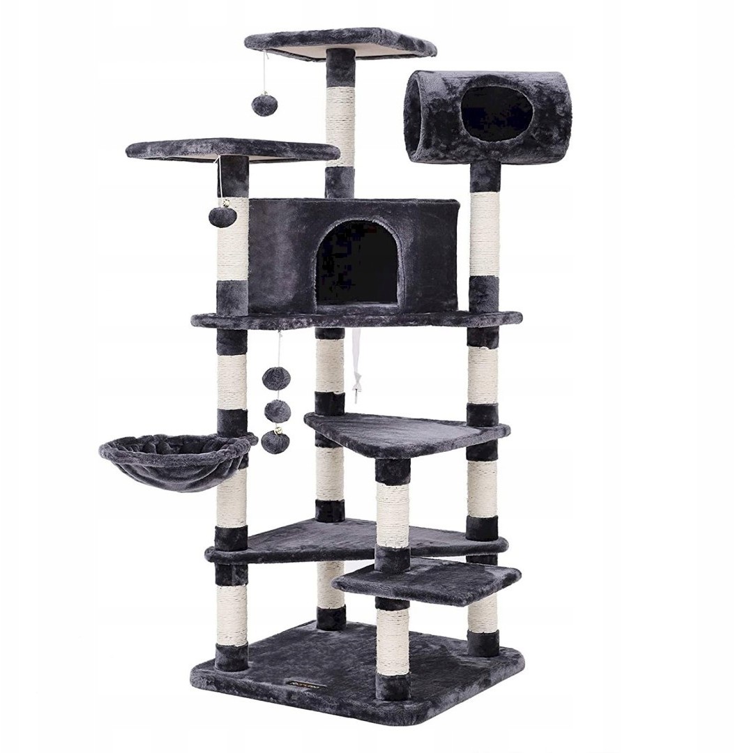 Drapak dla kota XXL grafitowy plac zabaw 165 cm