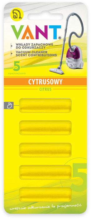 Zapach Do Odkurzaczy Wkład - Cytrusowy 5szt/kpl