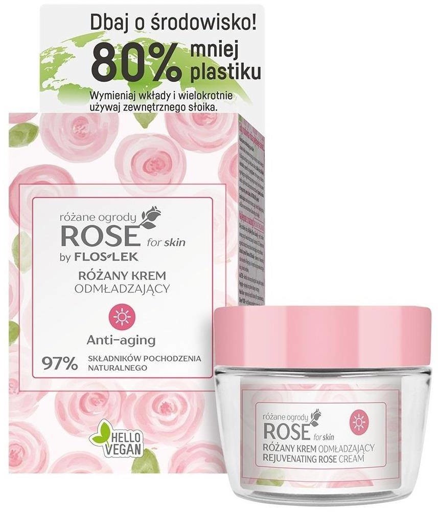Flos-Lek Rose For Skin różany krem odmładzający na dzień 50ml 100136-uniw