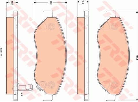 TRW Klocki hamulcowe - komplet GDB1713