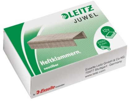 Leitz 56410000 staple Juwel staple Juwel z nowego srebra 4 MM, 2000 sztuk 56410000