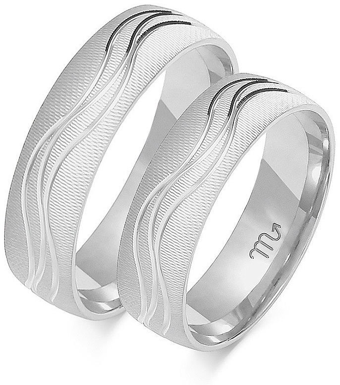 Złoty Skorpion Obrączki ślubne z białego złota O111 Au-O111