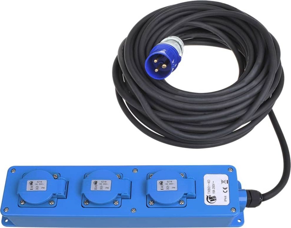 HBF ProPlus ProPlus z 3 gniazdami i wtyczką schuko 20 m 2 USB 424735