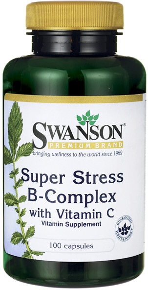SWANSON Super Stress B Complex z Witaminą C 100 kapsułek