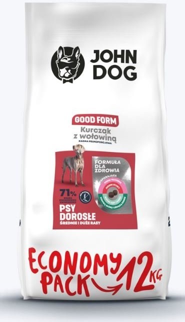 John Dog Good Form kurczak z wołowiną 12 kg