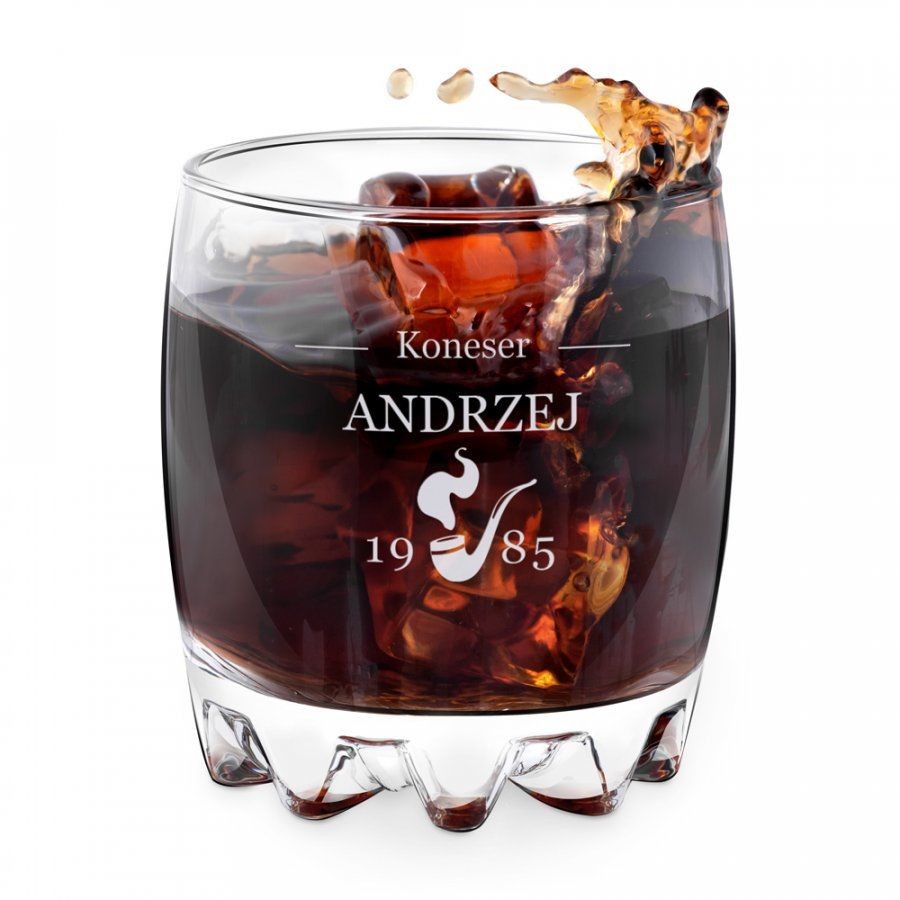 Murrano Szklanka grawerowana sylwana z dedykacją dla konesera whisky SZS-033