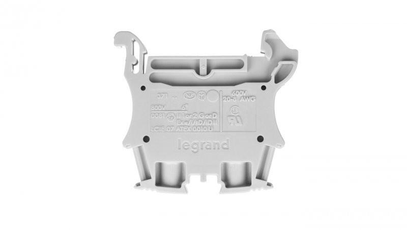 Legrand Złączka szynowa 2-przewodowa 6mm2 szara 037162 037162
