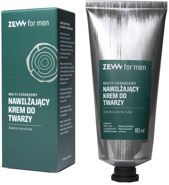 ZEW FOR MEN ZEW FOR MEN nawilżający krem do twarzy z czarną hubą 80ml 95862-uniw