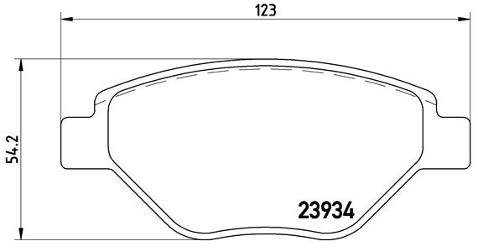 BREMBO Zestaw klocków hamulcowych, hamulce tarczowe P 68 031