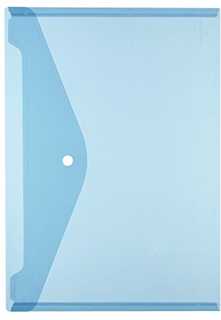 Herlitz 10657948 teczka na dokumenty A4 z zapięciem na zatrzask, 6 sztuk, niebieska