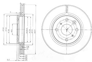 Delphi Tarcza hamulcowa BG3976