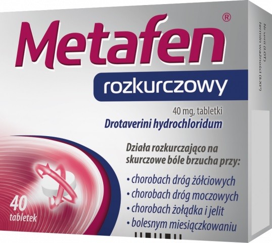 Polpharma SA. Metafen Rozkurczowy 40 mg 40 Tabletek