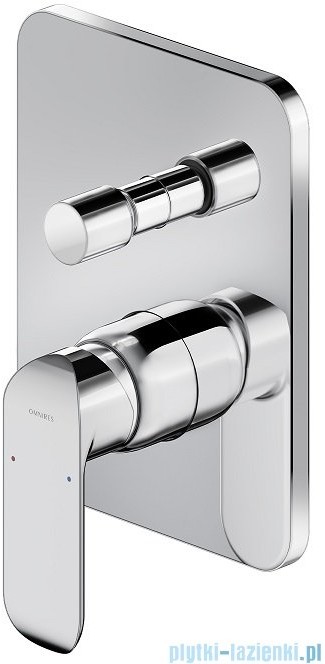 Omnires Sacramento bateria natryskowa-wannowa podtynkowa z przełącznikiem chrom SC2335XCR