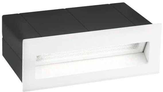 Lucide Wpust LAMPA schodowa KRYPTON 726405 ścienna OPRAWA prostokątna LED 3W zewnętrzna do zabudowy outdoor IP54 biała 726405