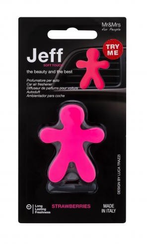 Mr&Mrs Fragrance Fragrance Jeff Soft Touch Strawberries zapach samochodowy 1 szt unisex