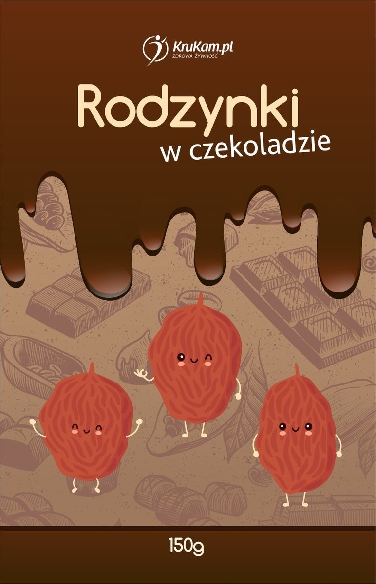 KruKam Rodzynki w czekoladzie bez dodatku cukru 150g