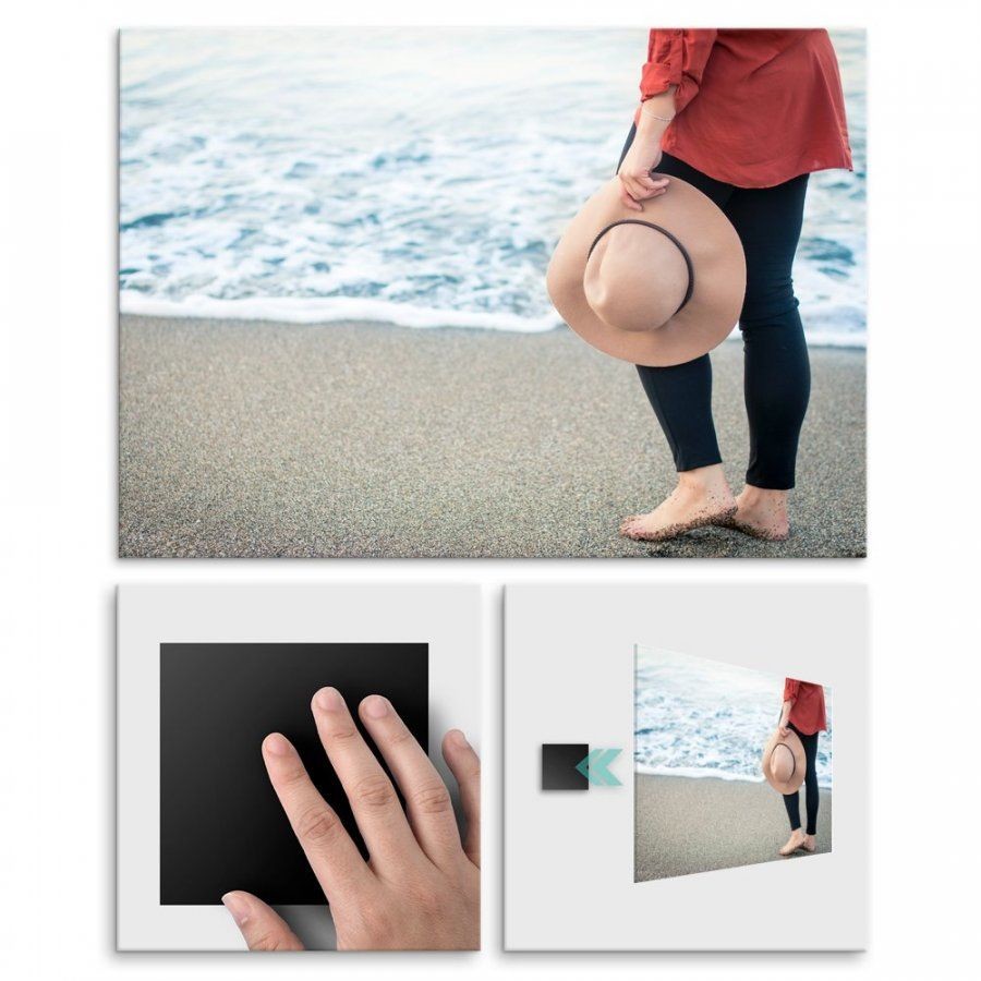 Pix4home Plakat metalowy spacer na plaży M POS-M-00968