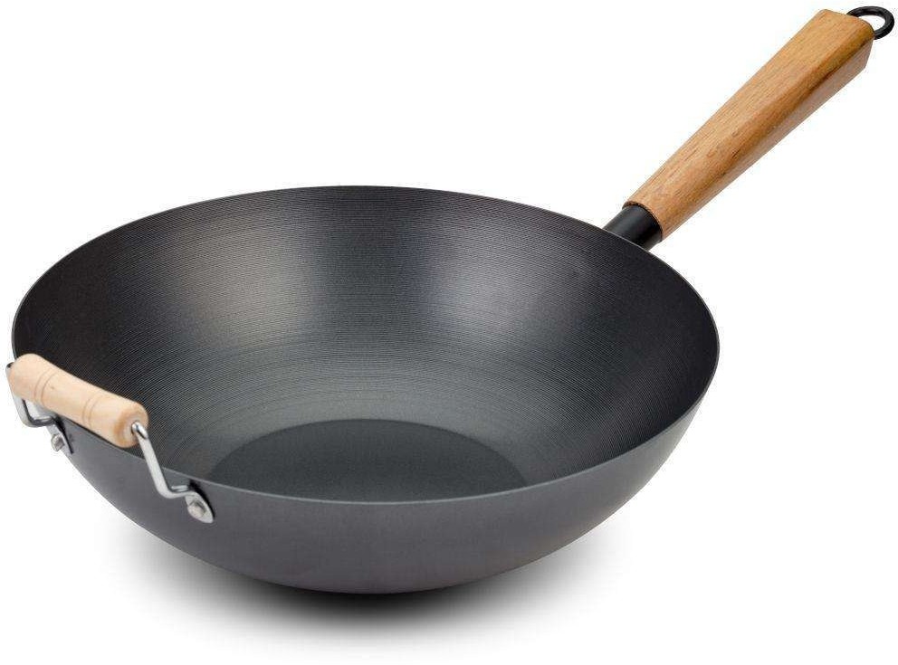 NAVA Patelnia wok stalowy kantoński chiński 35cm 10-166-014 Kinghoff