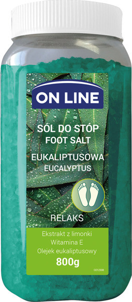 On Line Relaks 800 g Sól do stóp eukaliptusowa On Line