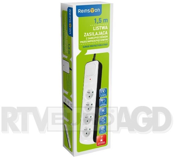 Reinston Reinston ALZ012 listwa zasilająca 4 gniazda 1,5 m biały ALZ012