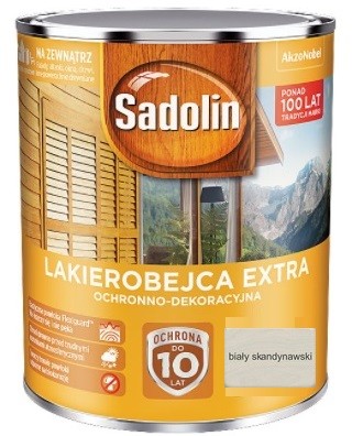 Sadolin EXTRA- lakierobajca do drewna, bia$91a skandynawska, 5l