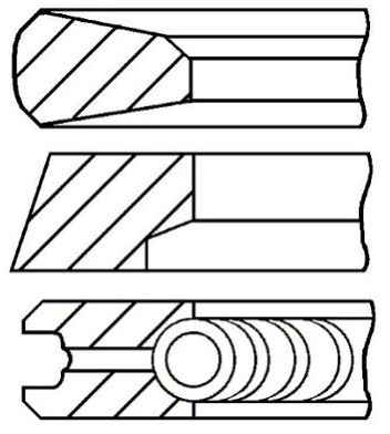 GOETZE Zestaw pierścieni tłoka 08-123200-00