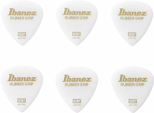 Ibanez Grip Wizard Series Rubber Grip Flat Pick - białe 6 sztuk (PPA16HRG-WH) PPA16HRG-WH