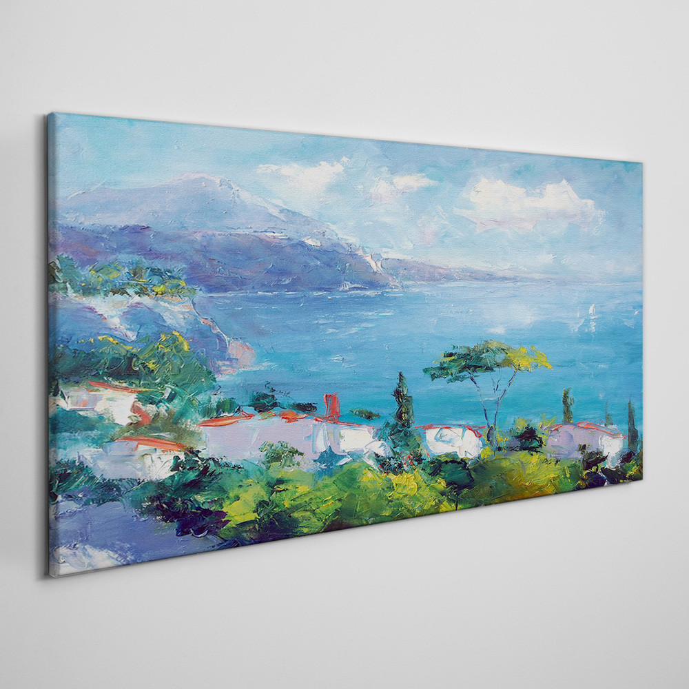 PL Coloray Obraz Canvas Morze Góry Morze Niebieski 120x60cm