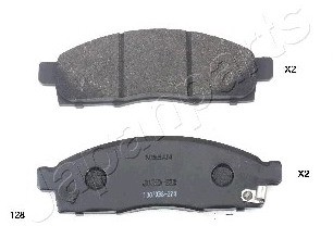 JAPANPARTS Zestaw klocków hamulcowych, hamulce tarczowe PA-128AF