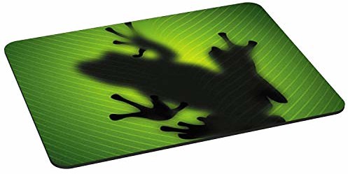 Pedea PEDEA podkładka pod mysz dla graczy i biura  350 x 280 mm  z wszytymi krawędziami i antypoślizgowym spodem, Green Frog