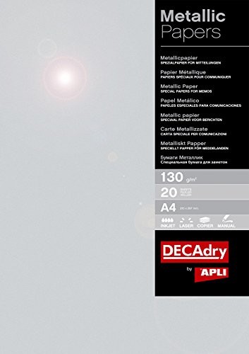 Decadry DECAdry Metallic papieru, 130, srebrny SMA 7071