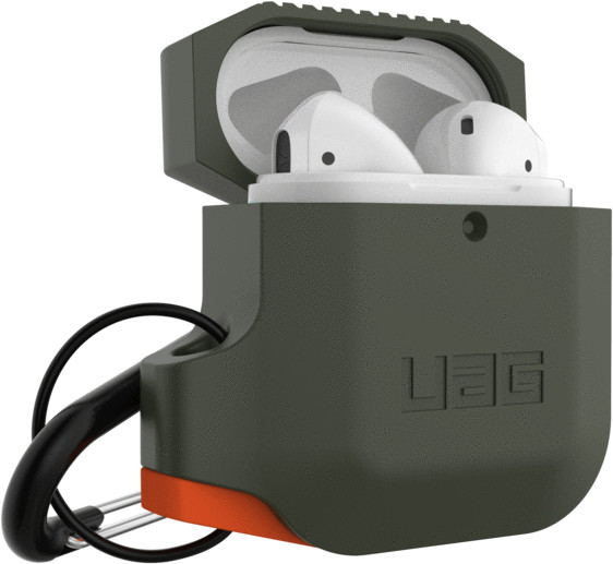 Apple Urban Armor Gear Urban Armor Gear Silicone Case Etui Silikonowe do AirPods 1 & 2 (Olive Drab/Orange) 10185E117297