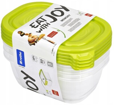 ROTHO Pojemnik Sunshine 1L Zielony 3 sztuki) 6122005070