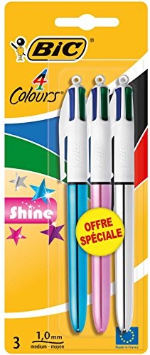 BIC Shine długopis, różne kolory, 3 sztuki 912275