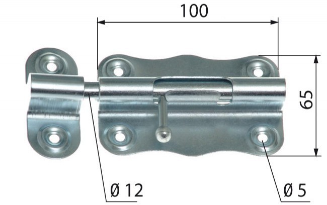 Zasuwka uniwersalna 100 mm okrągła