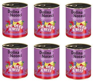 Dolina Noteci Premium SuperFood sarna i wołowina 800 g x 6 szt