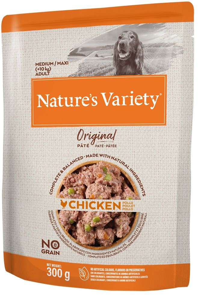 Natures Variety Nature's Variety Original Paté No Grain Medium/Maxi Adult, 8 x 300 g - Indyk