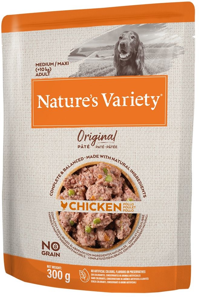 Natures Variety Pakiet mieszany Nature's Variety Original Paté No Grain Medium/Maxi Adult - Wołowina, kurczak, indyk, 16 x 300 g
