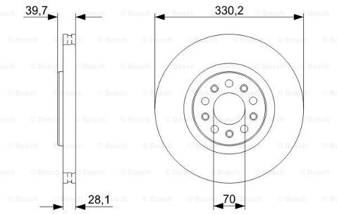 BOSCH Tarcza hamulcowa przednia, 0 986 479 C82  0986479C82