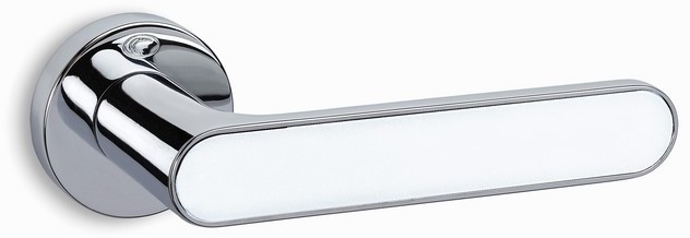 Convex KLAMKA 2195 NA ROZECIE OKRĄGŁEJ CHROM/BIAŁY 15-347