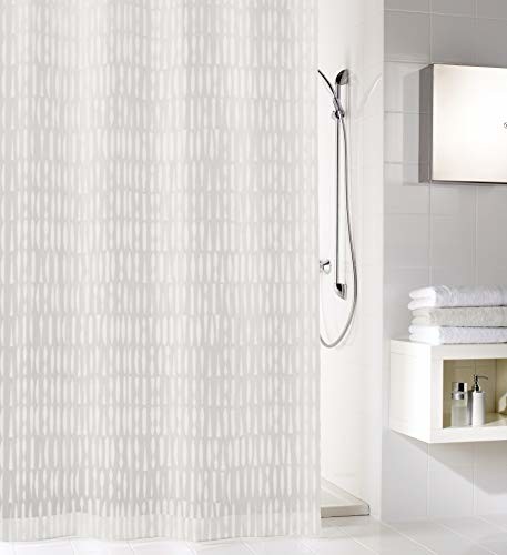 Kleine Wolke Zora zasłona prysznicowa, PEVA, biała, 180 x 200 cm