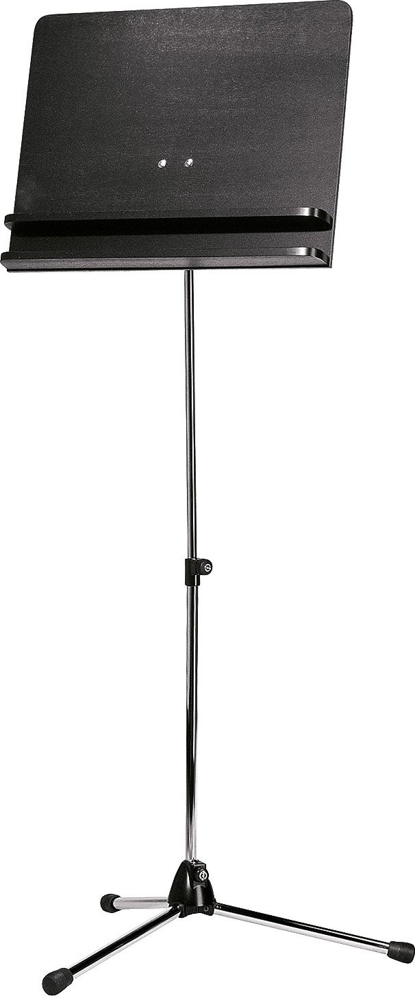 Konig & Meyer 118/3 Orchestra Music Stand Chrome - Black Wooden Desk